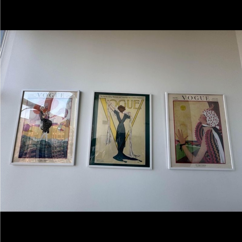 25x31 vintage vogue magazine cover wall art